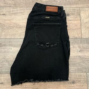 Wrangler Black Denim Shorts